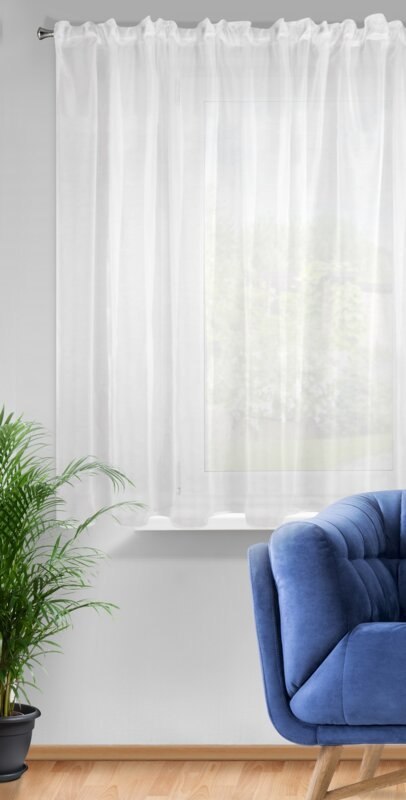 Gardine LUCY weiß 400x150 Kräuselband