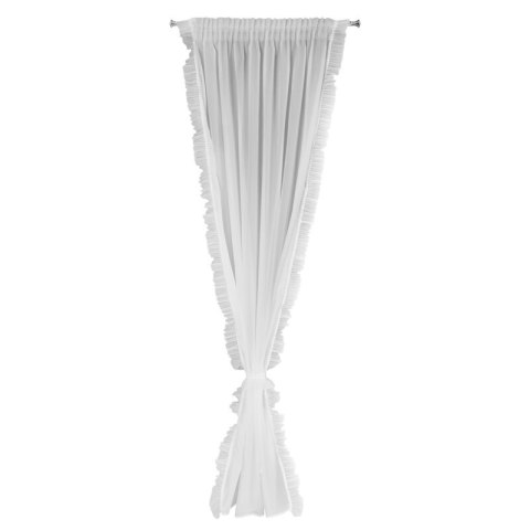 Gardine KAREN weiß 140x270 Kräuselband Schlaufen