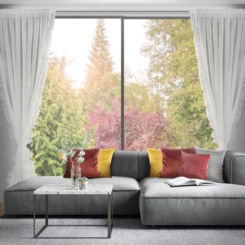 Gardine KAREN weiß 140x270 Kräuselband Schlaufen