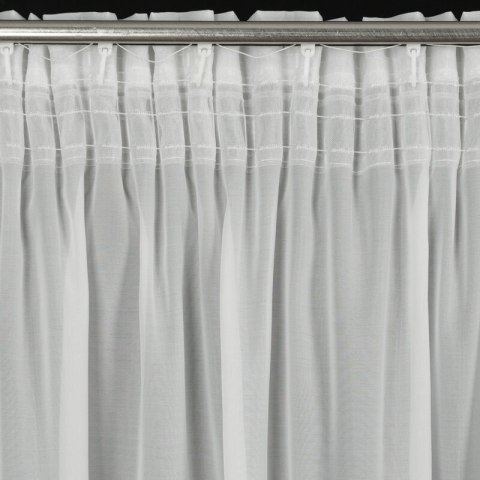 Gardine KATHY weiß 140x270 Kräuselband Schlaufen