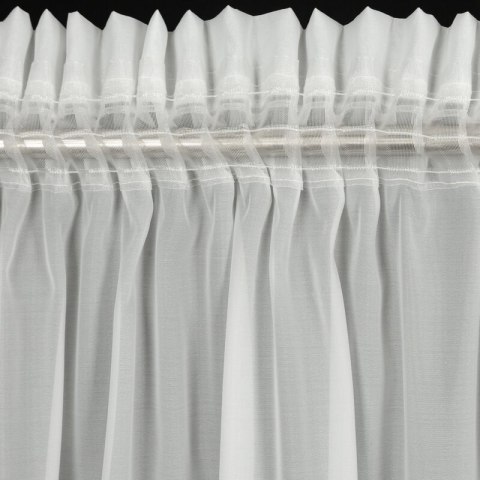 Gardine KATHY weiß 140x270 Kräuselband Schlaufen