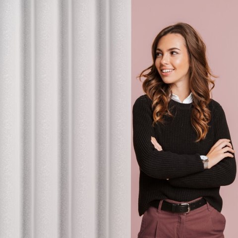 Gardine TULSA weiß 140x250 Ösen