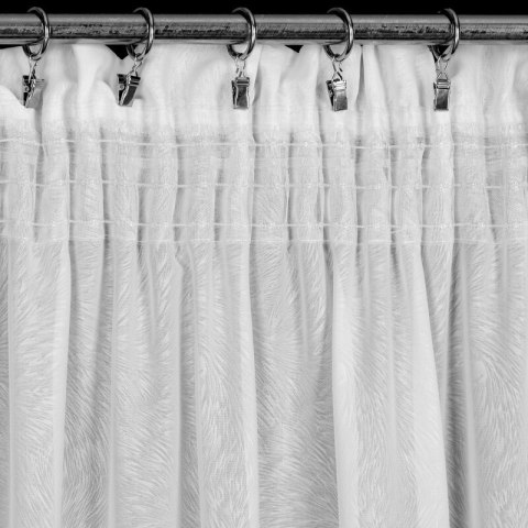 Gardine TULSA weiß 140x270 Kräuselband Tunnelzug