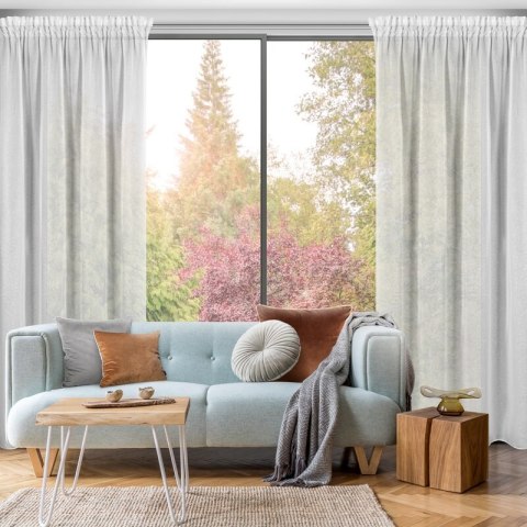 Gardine TULSA weiß 140x270 Kräuselband Tunnelzug