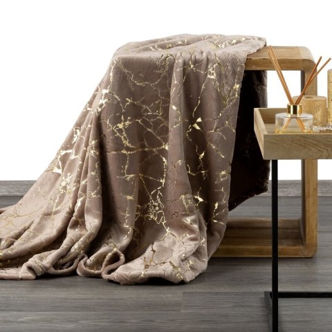 Wohndecke mit goldenem Marmormuster Glamour GLAMO 150x200 cm beige gold