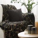 Wohndecke mit goldenem Marmormuster Glamour GLAMO 150x200 cm schwarz gold