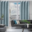 Samtvorhang Velours Vorhänge zum Wohnzimmer Prachtvoll Elegant hellblau 140x250 cm Ösen