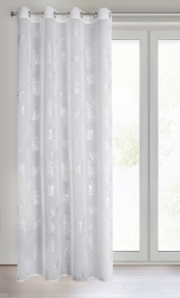 Gardine CAPRI weiß silber 140X250 Ösen