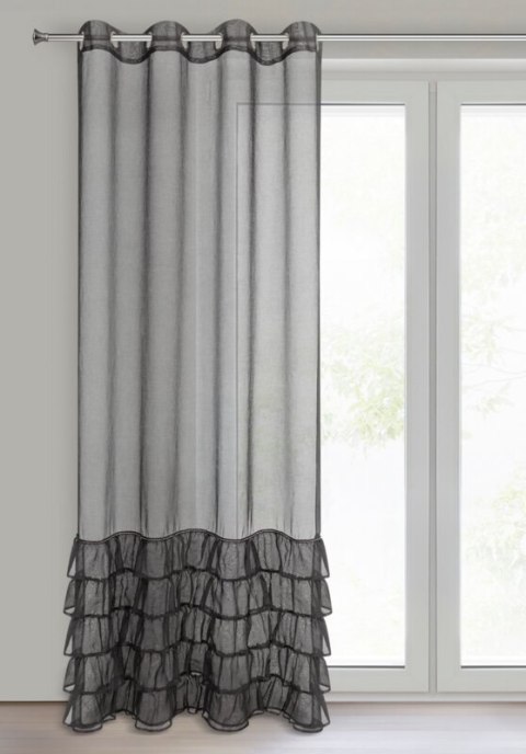 Gardine CARLI schwarz 140x250 Ösen