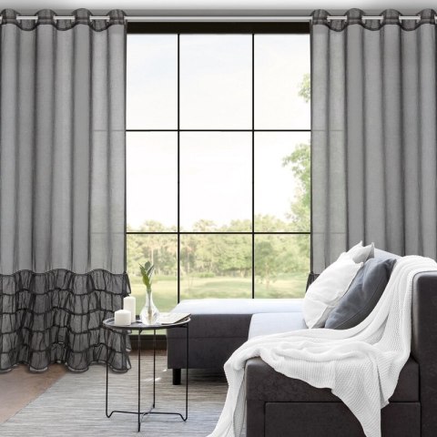 Gardine CARLI schwarz 140x250 Ösen