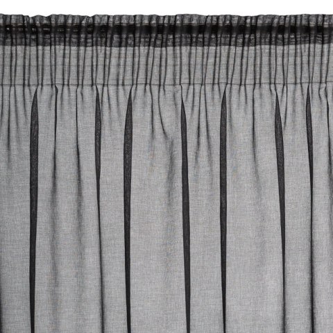 Gardine CARLI schwarz 140x250 Kräuselband