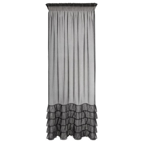 Gardine CARLI schwarz 140x270 Kräuselband