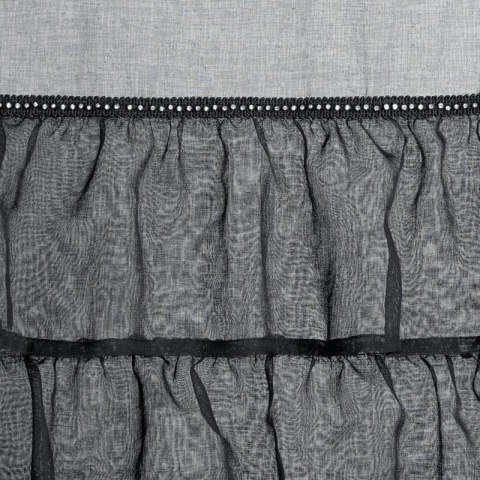 Gardine CARLI schwarz 140x270 Kräuselband