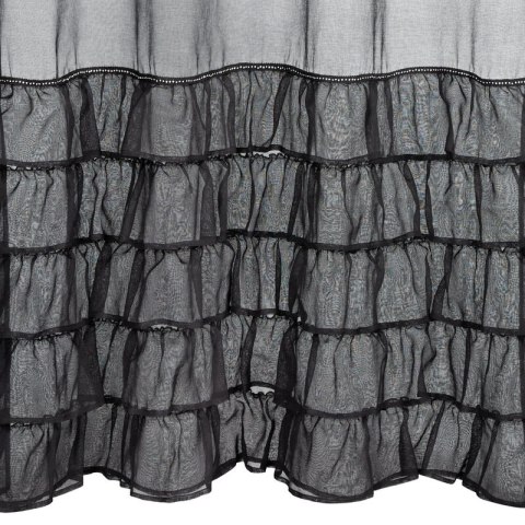 Gardine CARLI schwarz 140x270 Kräuselband