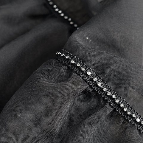 Gardine CARLI schwarz 140x270 Kräuselband