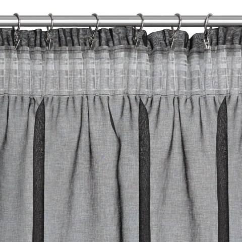 Gardine CARLI schwarz 140x270 Kräuselband