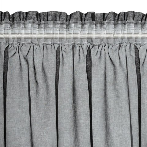 Gardine CARLI schwarz 140x270 Kräuselband