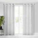 Gardine REVA weiß silber 140x250 Ösen