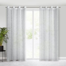 Gardine REVA weiß silber 140x250 Ösen