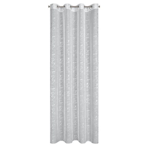 Gardine REVA weiß silber 140x250 Ösen