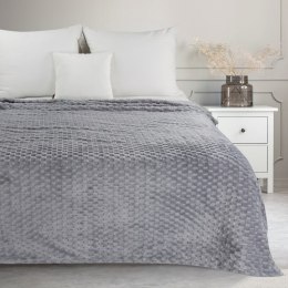 Wohndecke Kuscheldecke Decke MICROFASER Sofadecke Tagesdecke CINDY6 170x210 cm silber