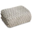 Wohndecke Kuscheldecke Decke MICROFASER Sofadecke Tagesdecke CINDY6 200x220 cm beige