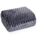 Wohndecke Kuscheldecke Decke MICROFASER Sofadecke Tagesdecke CINDY6 200X220 dunkelgrau