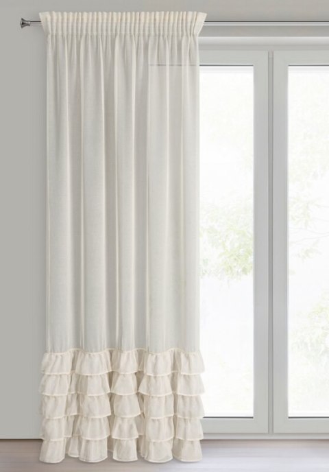 Gardine CARLI beige 140x270 Kräuselband