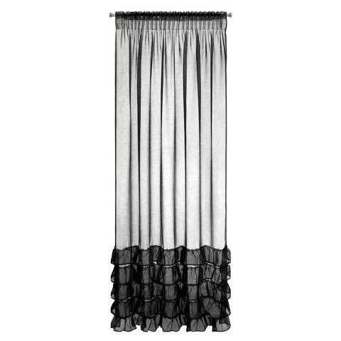 Gardine DANI 1 schwarz 140x250 Kräuselband