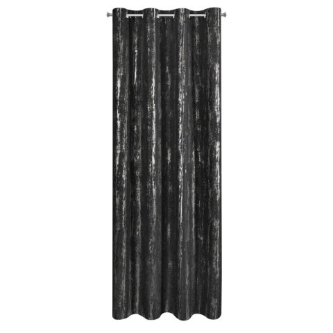 Vorhang LIBI schwarz silber 140x250 Ösen