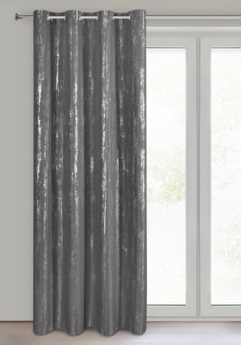 Vorhang LIBI graphit silber 140x250 Ösen