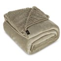 Wohndecke TEDY Teddy-Fleece kuschelige Sofadecke Sesselschoner Extra weich beige 150x200 cm beige