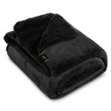 Wohndecke TEDY Teddy-Fleece kuschelige Sofadecke Sesselschoner Extra weich schwarz 170x210 cm schwarz