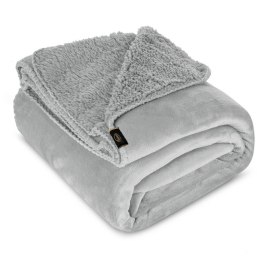 Wohndecke TEDY Teddy-Fleece kuschelige Sofadecke Sesselschoner Extra weich silber 150x200 cm silber