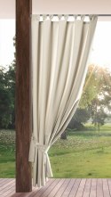 Terassenvorhang Outdoor Vorhang zum Garten Wasserfest hellbeige 155X220 Schlaufen