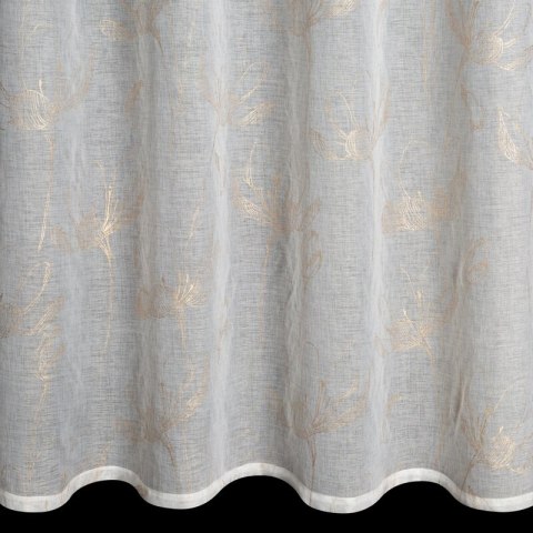 Gardine AMALIA weiß gold 140x250 Ösen
