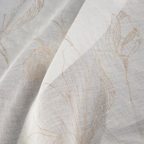 Gardine AMALIA weiß gold 140x250 Ösen