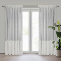 Gardine MARION weiß 140x270 Kräuselband Tunnelzug