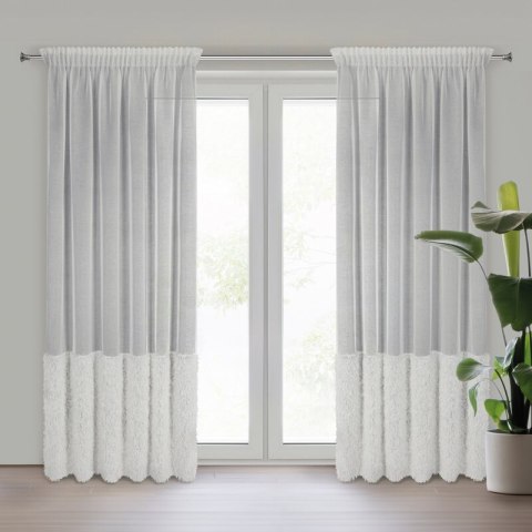 Gardine MARION weiß 140x270 Kräuselband Tunnelzug