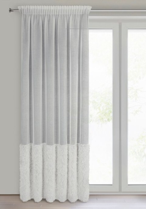 Gardine MARION weiß 140x270 Kräuselband Tunnelzug