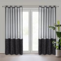 Gardine MARION schwarz 140x250 Ösen