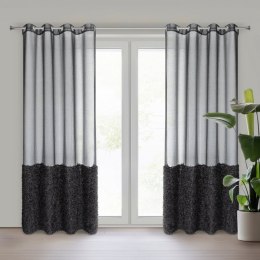 Gardine MARION schwarz 140x250 Ösen