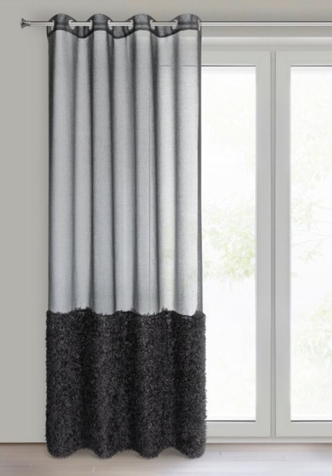 Gardine MARION schwarz 140x250 Ösen