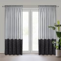 Gardine MARION schwarz 140x270 Kräuselband Tunnelzug