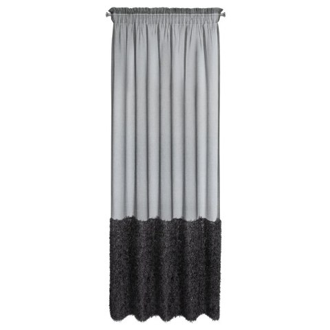 Gardine MARION schwarz 140x270 Kräuselband Tunnelzug