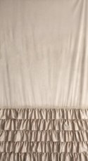 Vorhang CARLI mit Rüsche Velours Samtvorhänge beige 140x250 cm Kräuselband