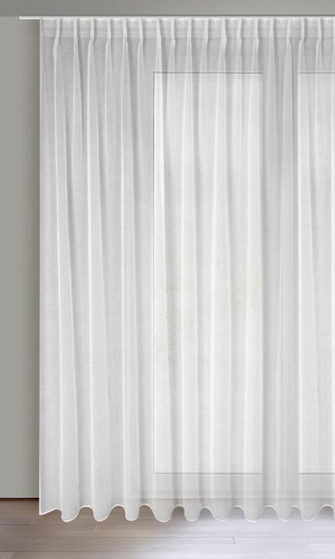 Gardine LAYLA weiß 300x300 Kräuselband FLEx
