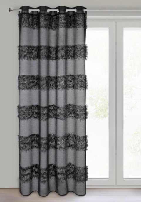 Gardine MARGARET schwarz 140x250 Ösen