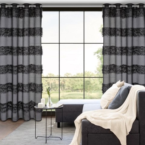 Gardine MARGARET schwarz 140x250 Ösen