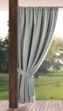 Terassenvorhang Outdoor Vorhang zum Garten Wasserfest silber 155X200 Tunnelzug